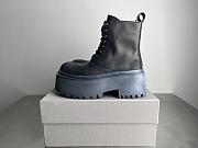 Fortok Balenciaga Strike 80mm Platform Combat Boots Black - 2