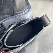 Fortok Balenciaga Strike 80mm Platform Combat Boots Charm Black - 5