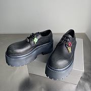 Fortok Balenciaga Strike Platform Derby With Charm Black 80mm - 1