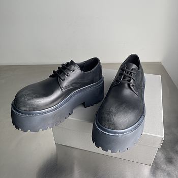 Fortok Balenciaga Strike Platform Derby Black 80mm