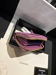 Fortok Chanel Zip Coin Purse Light Purple 11*7cm - 6