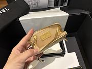 Fortok Chanel Lambskin Zip Around Coin Purse Wallet Light Yellow 11*7cm - 3