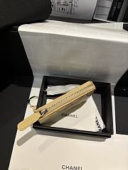 Fortok Chanel Lambskin Zip Around Coin Purse Wallet Light Yellow 11*7cm - 2
