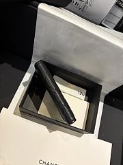 Fortok Chanel Lambskin Zip Around Coin Purse Wallet Black 11*7cm - 5
