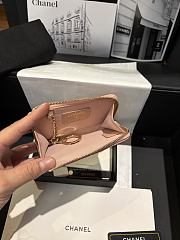 Fortok Chanel Lambskin Zip Around Coin Purse Wallet Light Pink 11*7cm - 4