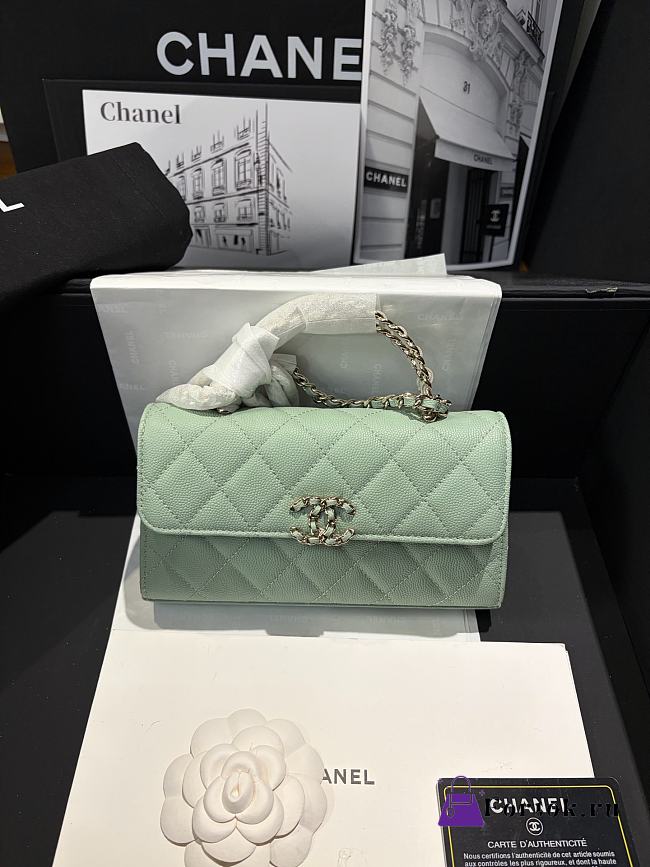 Fortok Chanel 25 Kelly handbag Mint 10-18-4.5cm - 1