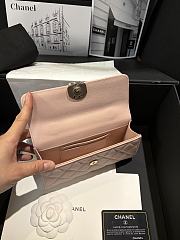 Fortok Chanel 25 Kelly handbag Light Pink 10-18-4.5cm - 5