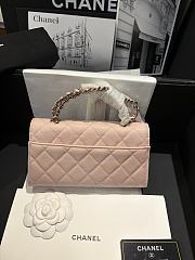 Fortok Chanel 25 Kelly handbag Light Pink 10-18-4.5cm - 3