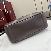 Fortok Gucci Mercato small tote bag Dark Brown Leather 26x23x11cm - 6
