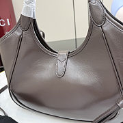 Fortok Gucci Mercato small tote bag Dark Brown Leather 26x23x11cm - 4