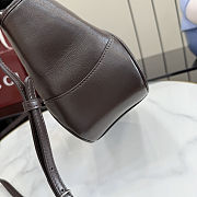 Fortok Gucci Mercato small tote bag Dark Brown Leather 26x23x11cm - 3