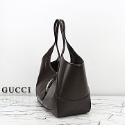 Fortok Gucci Mercato Medium tote bag Dark Brown Leather 35×28×15cm - 5