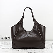Fortok Gucci Mercato Medium tote bag Dark Brown Leather 35×28×15cm - 4