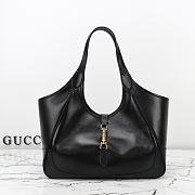 Fortok Gucci Mercato Medium tote bag Black Leather 35×28×15cm - 1