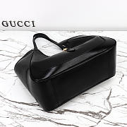 Fortok Gucci Mercato Medium tote bag Black Leather 35×28×15cm - 3