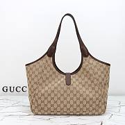Fortok Gucci Mercato Medium tote bag GG Canvas 35×28×15cm - 6