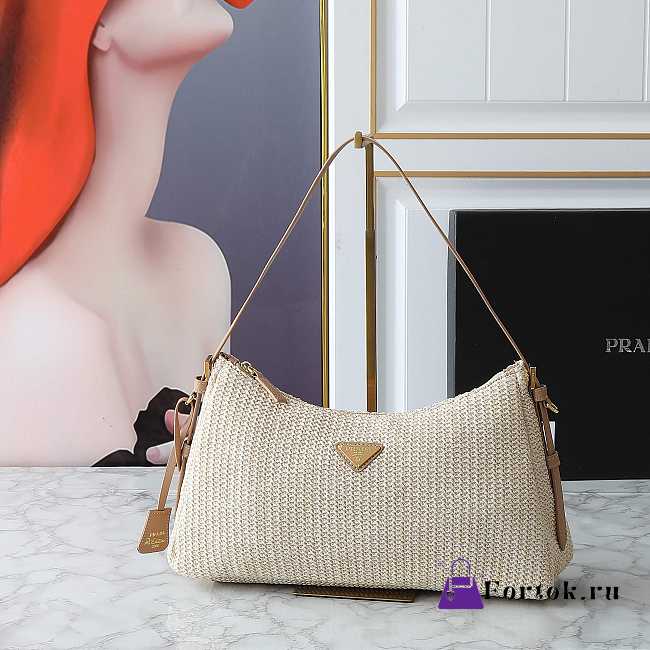 Fortok Prada Raffia crochet shoulder bag 40*20*11cm - 1