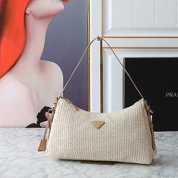 Fortok Prada Raffia crochet shoulder bag 40*20*11cm