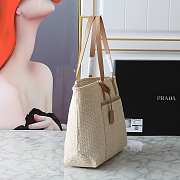 Fortok Prada raffia woven tote bag 37x31x16cm - 4