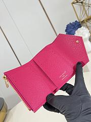 Fortok Louis Vuitton Victorine Wallet Fuchsia Denim 12 x 9.5 x 2.5cm - 4