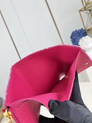 Fortok Louis Vuitton Victorine Wallet Fuchsia Denim 12 x 9.5 x 2.5cm - 3
