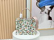 Fortok Dior Small Dior Book Tote with Strap White Multicolor Daisy Garden Embroidery with Dior Médaillon 26*8*22cm - 6