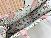 Fortok Dior Large Dior Book Tote with Strap White Multicolor Daisy Garden Embroidery with Dior Médaillon 41*14*32cm - 5