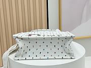 Fortok Dior Dioramour Small Dior Book Tote with Strap White Multicolor Revolution Flowers Embroidery 26*8*22cm - 6