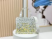 Fortok Dior Small Book Tote with Strap Buttercup Dior Embroidery and White Dior Médaillon 26*8*22cm - 5