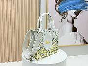 Fortok Dior Small Book Tote with Strap Buttercup Dior Embroidery and White Dior Médaillon 26*8*22cm - 2