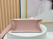 Fortok Dior Small Book Tote with Strap Celestial Pink Dior Oblique Embroidery with White Lace and Dior Médaillon 26*8*22cm - 2