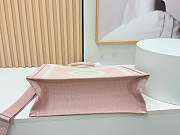 Fortok Dior Large Book Tote with Strap Celestial Pink Dior Oblique Embroidery with White Lace and Dior Médaillon 41*14*32cm - 6