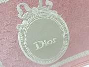 Fortok Dior Large Book Tote with Strap Celestial Pink Dior Oblique Embroidery with White Lace and Dior Médaillon 41*14*32cm - 3