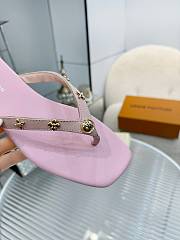 Fortok Louis Vuitton Gaia Flat Thongs Pink - 6
