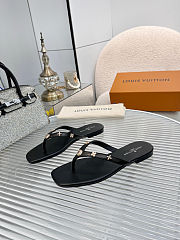 Fortok Louis Vuitton Gaia Flat Thongs Black - 3