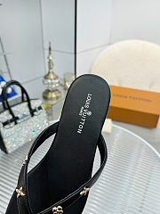Fortok Louis Vuitton Gaia Flat Thongs Black - 2
