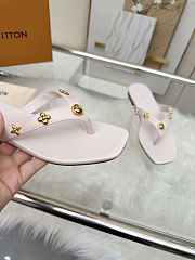 Fortok Louis Vuitton Gaia Flat Thongs Light Pink - 6