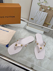 Fortok Louis Vuitton Gaia Flat Thongs Light Pink - 5