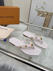 Fortok Louis Vuitton Gaia Flat Thongs Light Pink - 4