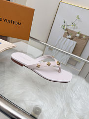 Fortok Louis Vuitton Gaia Flat Thongs Light Pink - 3