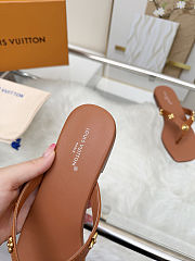 Fortok Louis Vuitton Gaia Flat Thongs Brown - 5