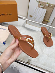 Fortok Louis Vuitton Gaia Flat Thongs Brown - 2