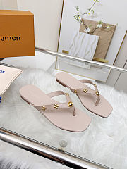 Fortok Louis Vuitton Gaia Flat Thongs Nude - 6