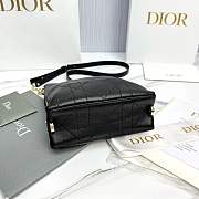Fortok Dior Small Vertical Dior Trianon Bag Chain Black Flat Macrocannage Lambskin 18 x 21 x 7cm - 4
