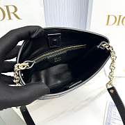 Fortok Dior Small Vertical Dior Trianon Bag Chain Black Flat Macrocannage Lambskin 18 x 21 x 7cm - 5