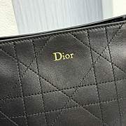 Fortok Dior Small Vertical Dior Trianon Bag Chain Black Flat Macrocannage Lambskin 18 x 21 x 7cm - 2
