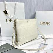 Fortok Dior Trianon Bag Chain Latte Flat Macrocannage lambskin 25 x 21 x 7cm  - 5