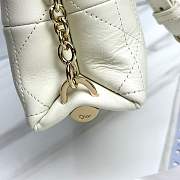 Fortok Dior Trianon Bag Chain Latte Flat Macrocannage lambskin 25 x 21 x 7cm  - 4