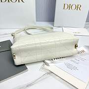Fortok Dior Trianon Bag Chain Latte Flat Macrocannage lambskin 25 x 21 x 7cm  - 3
