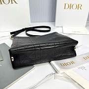 Fortok Dior Trianon Bag Chain Black Flat Macrocannage lambskin 25 x 21 x 7cm - 6